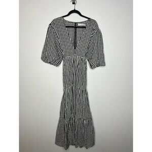 Faithful The Brand: Aberdeen Midi/Maxi Dress - Varsha Gingham Black